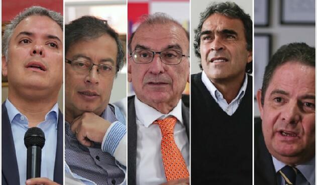 Iván Duque, Gustavo Petro, Humberto de la Calle, Sergio Fajardo y Germán Vargas Lleras / Colprensa Iván Duque, Gustavo Petro, Humberto de la Calle, Sergio Fajardo y Germán Vargas Lleras / Colprensa