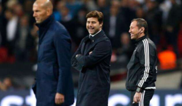 Zinedine Zidane y Mauricio Pochettino cuando Real Madrid enfrentó por Champions al Tottenham en Londres, el primero de noviembre de 2017 Zinedine Zidane y Mauricio Pochettino cuando Real Madrid enfrentó por Champions al Tottenham en Londres, el primero de noviembre de 2017