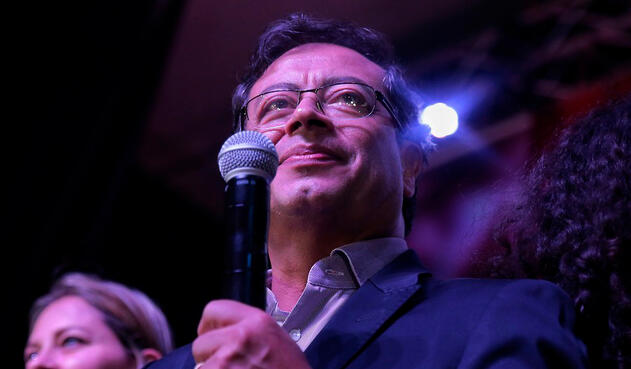 Gustavo Petro, candidato presidencial, luego de obtener el segundo lugar en las elecciones presidenciales, en Bogotá Gustavo Petro, candidato presidencial, luego de obtener el segundo lugar en las elecciones presidenciales, en Bogotá