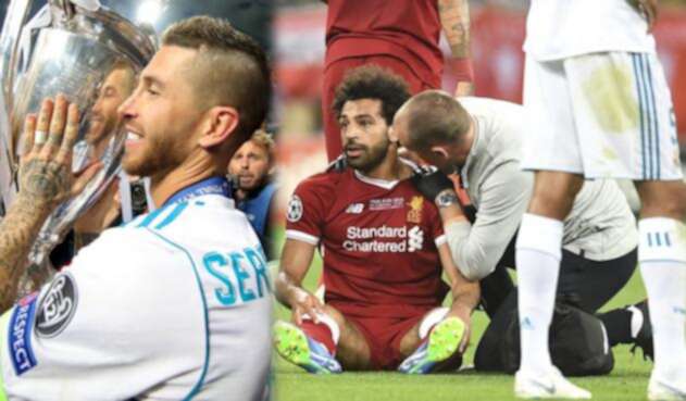 Sergio Ramos y Mohamed Salah Sergio Ramos y Mohamed Salah