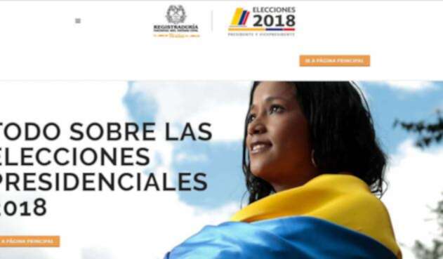 Página web de la Registraduría Página web de la Registraduría