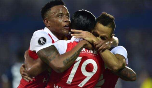 John Pajoy, Wilson Morelo y Anderson Plata / AFP John Pajoy, Wilson Morelo y Anderson Plata / AFP