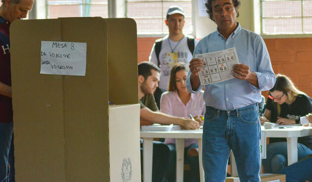El candidato verde Sergio Fajardo El candidato verde Sergio Fajardo