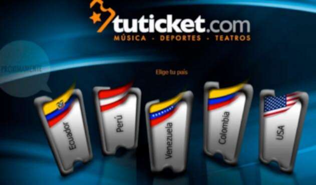 Imagen del sitio de Tuticket.com Imagen del sitio de Tuticket.com