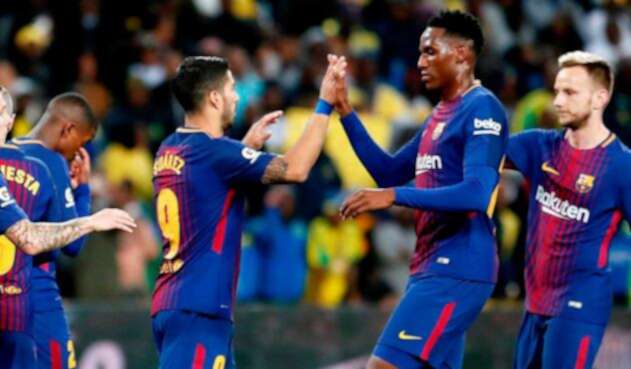 Yerry Mina en el Barcelona Yerry Mina en el Barcelona