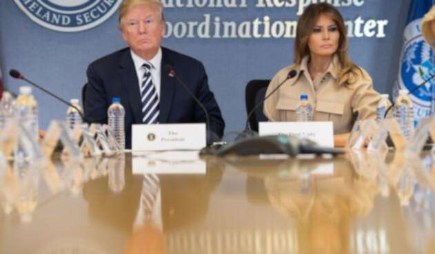 Melania Trump junto a Donald Trump. Melania Trump junto a Donald Trump.