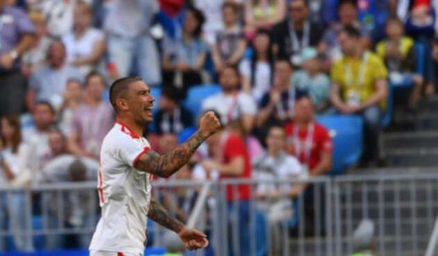 AFP Aleksandar Kolarov, lateral de la Selección Serbia