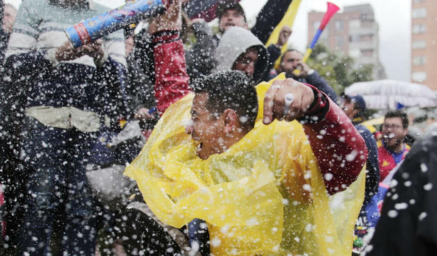 Celebración del paso de Colombia a octavos del Mundial de Rusia