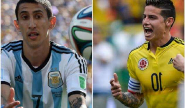 Ángel Di María y James Rodríguez Ángel Di María y James Rodríguez