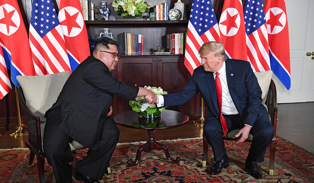 Donald Trump y Kim Jong reunidos Donald Trump y Kim Jong reunidos