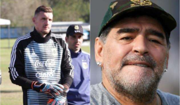 Diego Maradona habló del arquero Franco Armani