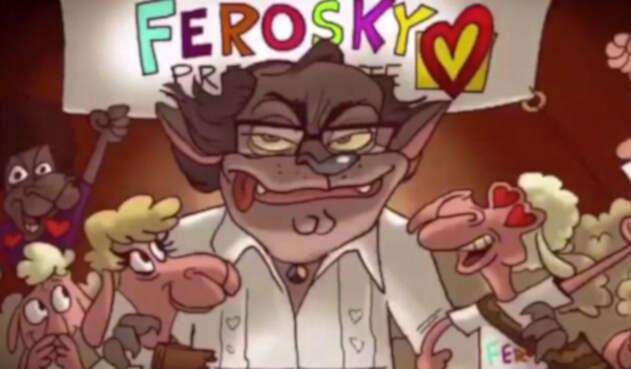 Imagen del video de los “tres cochinitos y el lobo ferosky”