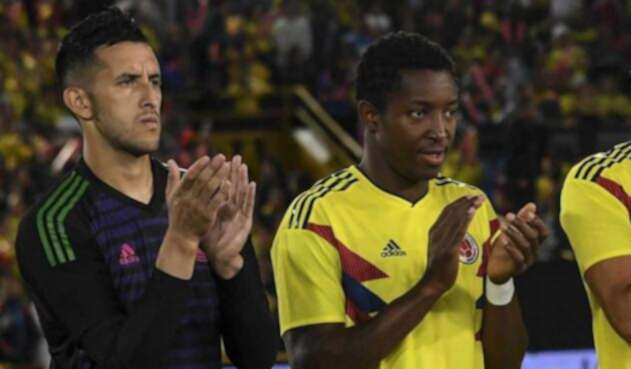 Camilo Vargas y Óscar Murillo, jugadores de la Selección Colombia