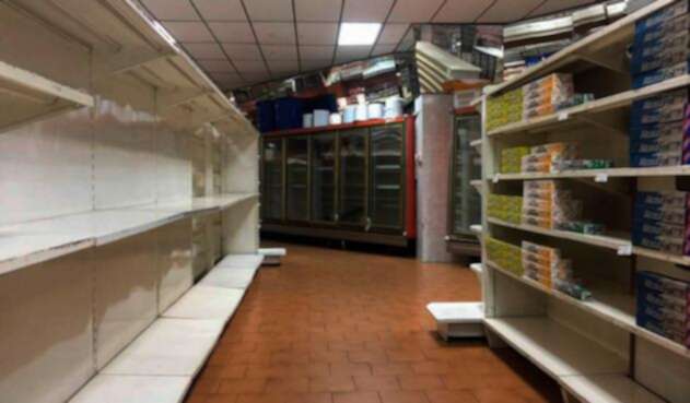 Así lucía, el 6 de enero pasado, un supermercado en Caracas