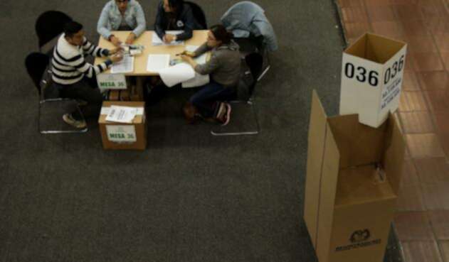 Elecciones presidenciales primera vuelta 2018. Puesto de votación Corferias, en Bogotá