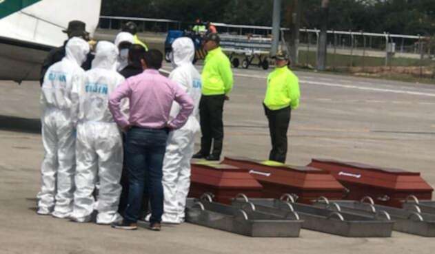 Imagen de la llegada de los cuerpos a Cali Imagen de la llegada de los cuerpos a Cali
