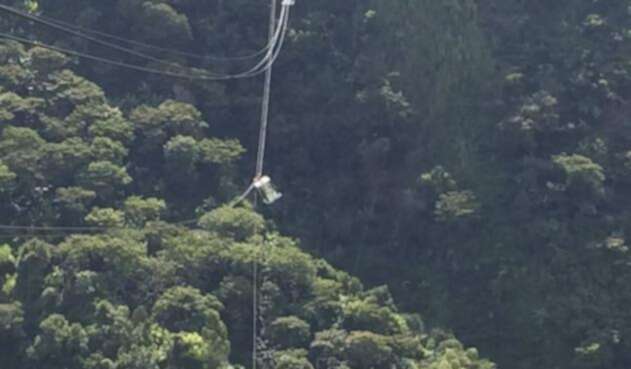 Imagen aérea de la zona de la emergencia
