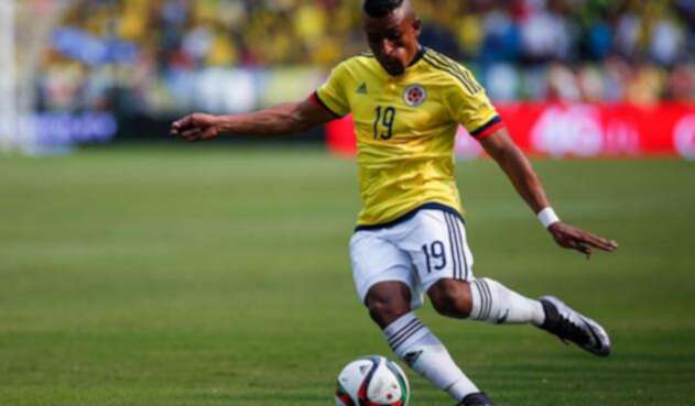 Farid Díaz con la Selección Colombia, el 29 de marzo de 2016 en Barranquilla
