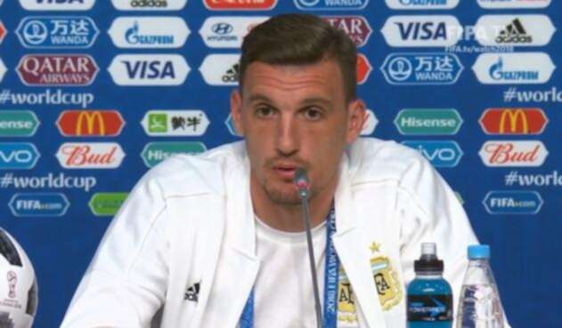 Franco Armani en rueda de prensa Franco Armani en rueda de prensa