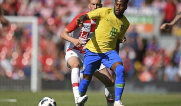 Fred con la camiseta de Brasil