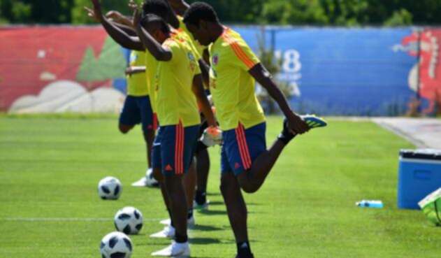 La Selección Colombia entrenando en Kazán de cara al juego contra Inglaterra