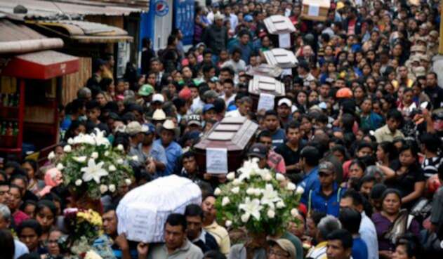 En Sacatepequez, las hónras fúnebres a las víctimas del Volcán de Fuego en Guatemala