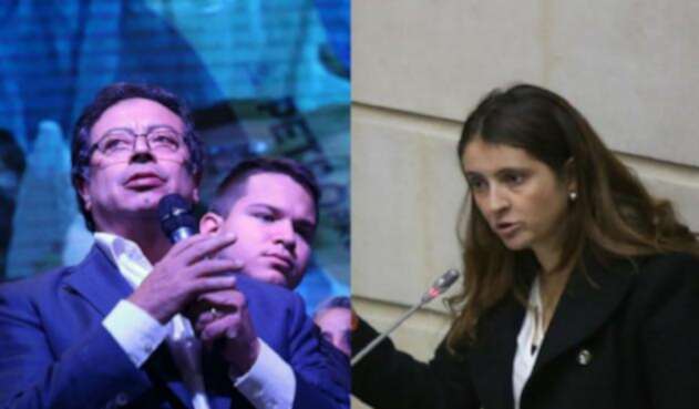 Gustavo Petro y Paloma Valencia Gustavo Petro y Paloma Valencia