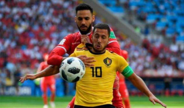 Eden Hazard en el partido ante Túnez Eden Hazard en el partido ante Túnez