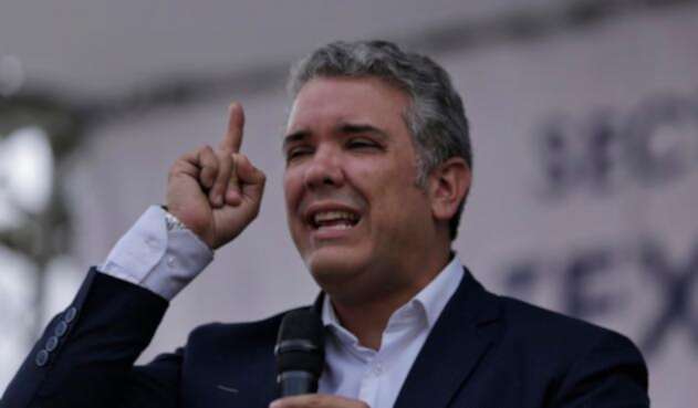 Iván Duque, candidato presidencial, en Bogotá el 3 de mayo de 2018