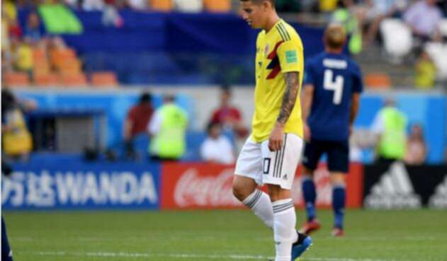 James Rodríguez en el partido ante Japón James Rodríguez en el partido ante Japón