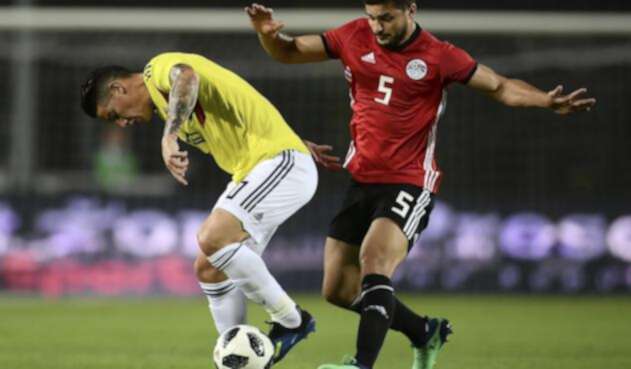 James Rodríguez y Sam Morsy / AFP James Rodríguez y Sam Morsy / AFP