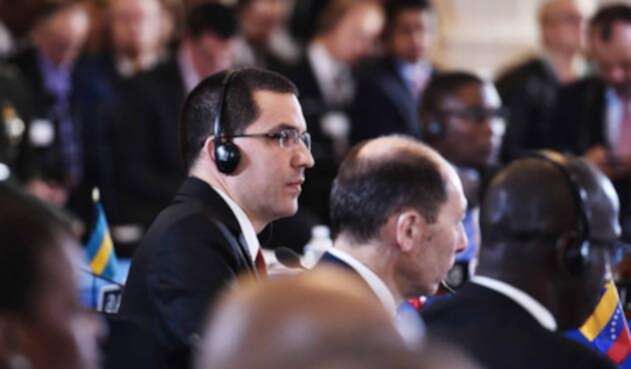 Jorge Arreaza, canciller de Venezuela, durante la Asamblea de la OEA en Washington (Estados Unidos)