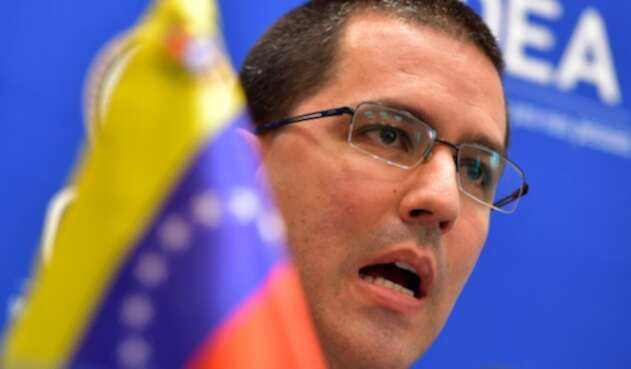 Jorge Arreaza, canciller venezolano, en la sede de la OEA en Washington