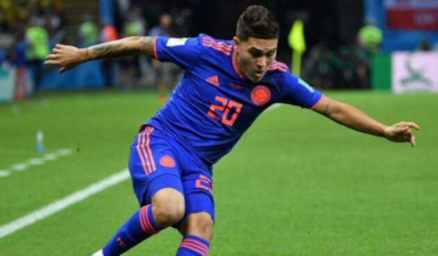 Juan Fernando Quintero jugando con Colombia ante Polonia