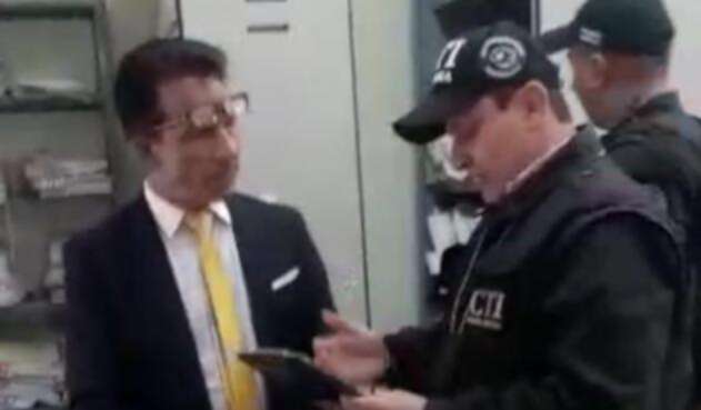 Juez Reinaldo Huertas al momento de su captura Juez Reinaldo Huertas al momento de su captura