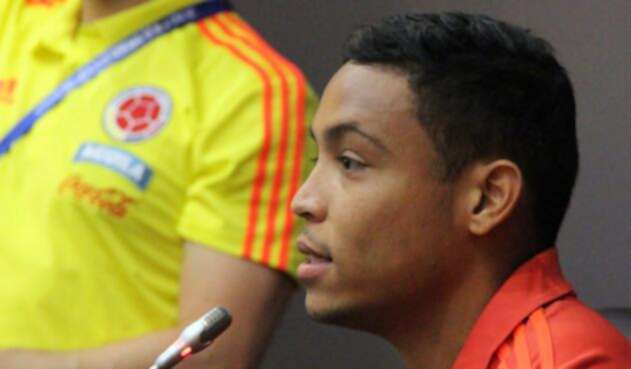 Luis Muriel durante la rueda de prensa de Colombia Luis Muriel durante la rueda de prensa de Colombia