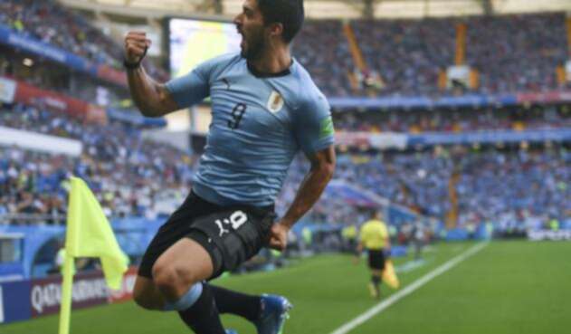 Luis Suárez celebra su gol contra Arabia Saudí Luis Suárez celebra su gol contra Arabia Saudí