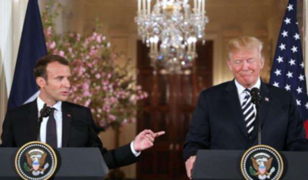 Emmanuel Macron y Donald Trump Emmanuel Macron y Donald Trump