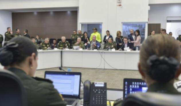 El ministro de Defensa, Luis Carlos Villegas, durante los anuncios