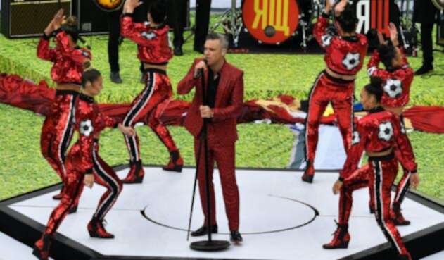 Robbie Williams en la inauguración del Mundial