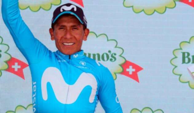 Nairo Quintana tras ganar la séptima etapa de la Vuelta a Suiza
