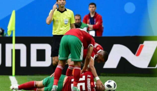 El mediocampista Noureddine Amrabat alarmó a todos en el Marruecos vs Irán