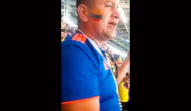 Francisco Romero, director del noticiero Alerta Bogotá, en el Estadio Kazán Arena de Rusia