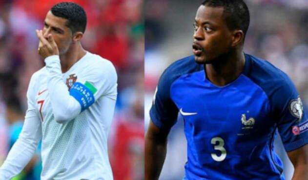 Patrice Evra y Cristiano Ronaldo