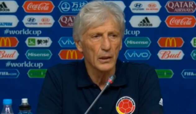 José Pékerman, técnico de la Selección Colombia, en la rueda de prensa previos a enfrentar a Senegal