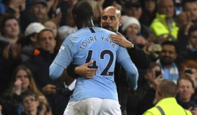 Pep Guardiola y Yaya Touré