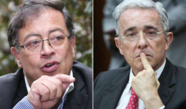 Gustavo Petro y Álvaro Uribe, en permanente enfrentamiento.