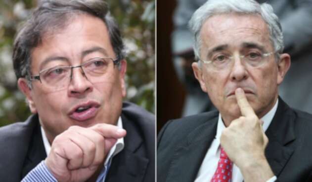 Gustavo Petro y Álvaro Uribe, en permanente enfrentamiento.