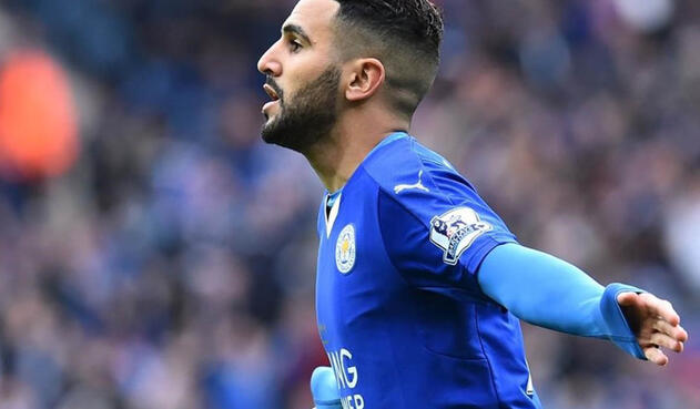 Riyad Mahrez, delantero argelino del Leicester City Riyad Mahrez, delantero argelino del Leicester City