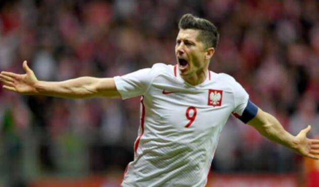 Robert Lewandowski, delantero de la Selección de Polonia